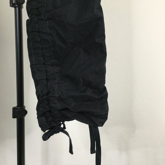 I AM GIA Black Ruching Adj Drawstring Hem Cargo Pockets Pant Jeans - Picture 8 of 12